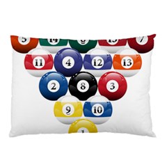 Racked Billiard Pool Balls Pillow Case by Ket1n9