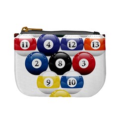 Racked Billiard Pool Balls Mini Coin Purse by Ket1n9