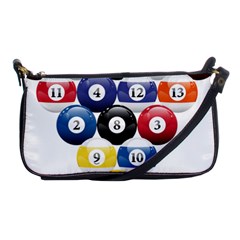 Racked Billiard Pool Balls Shoulder Clutch Bag by Ket1n9