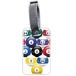 Racked Billiard Pool Balls Luggage Tag (two sides) Back