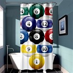 Racked Billiard Pool Balls Shower Curtain 36  x 72  (Stall)  Curtain(36 X72 )