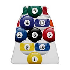 Racked Billiard Pool Balls Ornament (bell) by Ket1n9