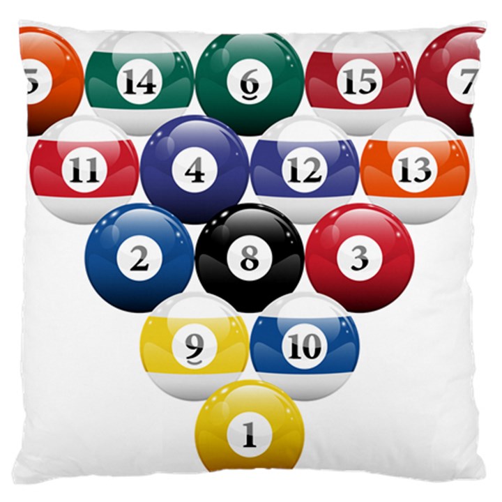 Racked Billiard Pool Balls Standard Premium Plush Fleece Cushion Case (One Side)