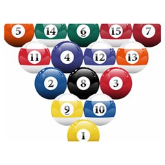 Racked Billiard Pool Balls Two Sides Premium Plush Fleece Blanket (extra Small) by Ket1n9