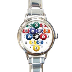 Abstract Vibrant Colour Botany Round Italian Charm Watch by Ket1n9