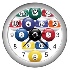 Abstract Vibrant Colour Botany Wall Clock (silver) by Ket1n9