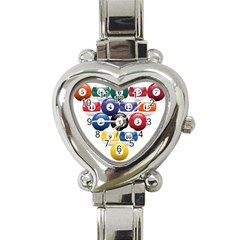 Abstract Vibrant Colour Botany Heart Italian Charm Watch by Ket1n9