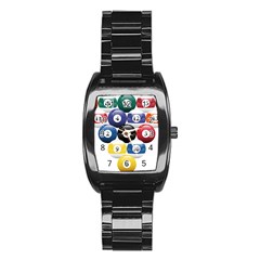 Abstract Vibrant Colour Botany Stainless Steel Barrel Watch by Ket1n9