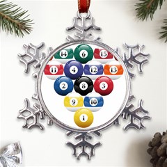 Abstract Vibrant Colour Botany Metal Large Snowflake Ornament by Ket1n9