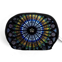 Stained Glass Rose Window In France s Strasbourg Cathedral Accessory Pouch (medium) by Ket1n9