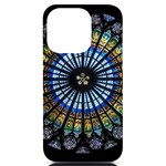 Stained Glass Rose Window In France s Strasbourg Cathedral iPhone 14 Pro Black UV Print Case Front