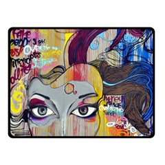 Graffiti Mural Street Art Painting Fleece Blanket (small) by Ket1n9