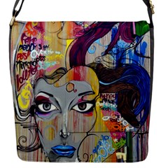 Graffiti Mural Street Art Painting Flap Closure Messenger Bag (s) by Ket1n9