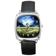 Astronaut Square Metal Watch by Ket1n9