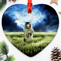 Astronaut Heart Ornament (two Sides) by Ket1n9