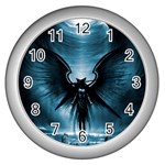 Rising Angel Fantasy Wall Clock (Silver) Front