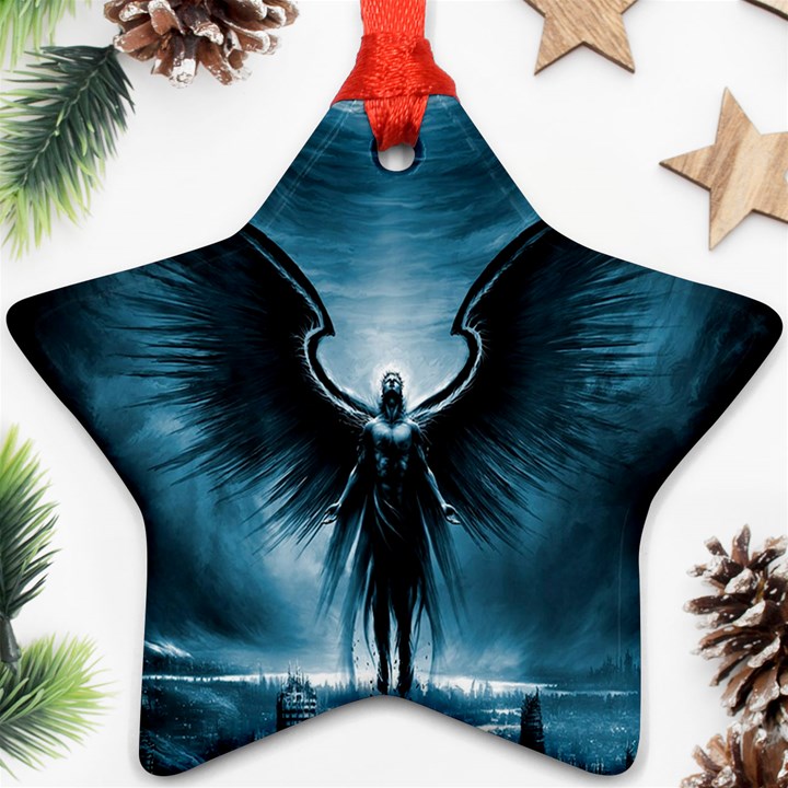 Rising Angel Fantasy Star Ornament (Two Sides)