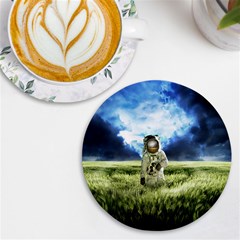 Astronaut Uv Print Round Tile Coaster by Ket1n9