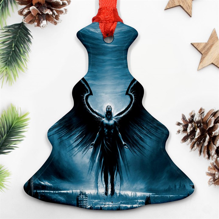 Rising Angel Fantasy Christmas Tree Ornament (Two Sides)