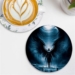 Rising Angel Fantasy Uv Print Round Tile Coaster by Ket1n9