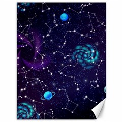 Realistic Night Sky Poster With Constellations Canvas 36  X 48  by Ket1n9