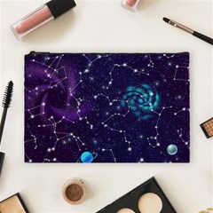 Realistic Night Sky Poster With Constellations Cosmetic Bag (large) by Ket1n9