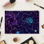 Realistic Night Sky Poster With Constellations Cosmetic Bag (Large) Back