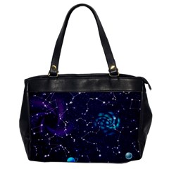 Realistic Night Sky Poster With Constellations Oversize Office Handbag by Ket1n9