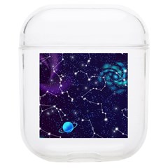 Realistic Night Sky Poster With Constellations Soft Tpu Airpods 1/2 Case by Ket1n9