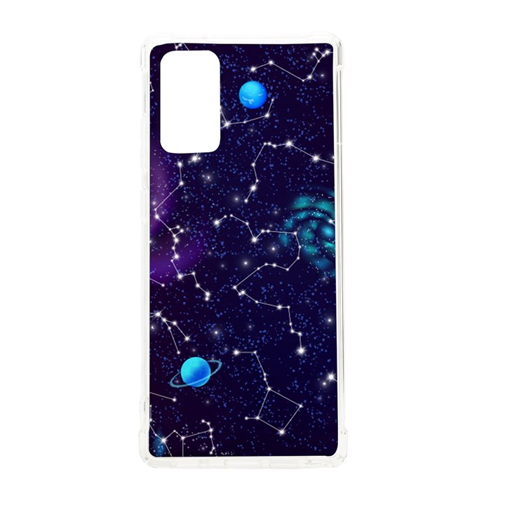 Realistic Night Sky Poster With Constellations Samsung Galaxy Note 20 TPU UV Case