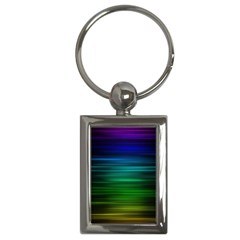 Blue And Green Lines Key Chain (rectangle) by Ket1n9