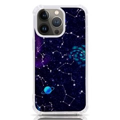 Realistic Night Sky Poster With Constellations Iphone 13 Pro Tpu Uv Print Case by Ket1n9