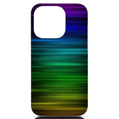 Blue And Green Lines Iphone 14 Pro Black Uv Print Case by Ket1n9