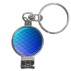 Blue Pattern Plain Cartoon Nail Clippers Key Chain