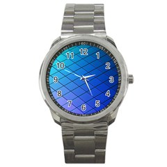 Blue Pattern Plain Cartoon Sport Metal Watch by Ket1n9