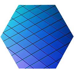 Blue Pattern Plain Cartoon Wooden Puzzle Hexagon by Ket1n9