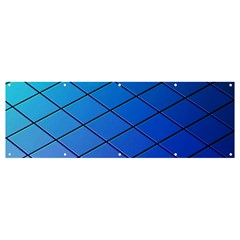 Blue Pattern Plain Cartoon Banner And Sign 12  X 4  by Ket1n9