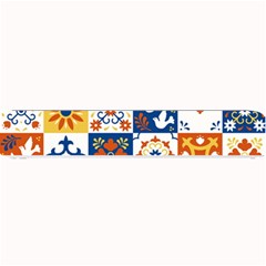 Mexican Talavera Pattern Ceramic Tiles With Flower Leaves Bird Ornaments Traditional Majolica Style Small Bar Mat by Ket1n9