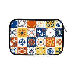 Mexican Talavera Pattern Ceramic Tiles With Flower Leaves Bird Ornaments Traditional Majolica Style Apple Ipad Mini Zipper Cases by Ket1n9