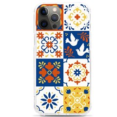 Mexican Talavera Pattern Ceramic Tiles With Flower Leaves Bird Ornaments Traditional Majolica Style Iphone 12 Pro Max Tpu Uv Print Case by Ket1n9