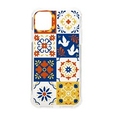 Mexican Talavera Pattern Ceramic Tiles With Flower Leaves Bird Ornaments Traditional Majolica Style Iphone 11 Tpu Uv Print Case by Ket1n9