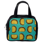 Taco Drawing Background Mexican Fast Food Pattern Classic Handbag (One Side) Front