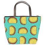 Taco Drawing Background Mexican Fast Food Pattern Bucket Bag Back