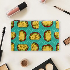 Taco Drawing Background Mexican Fast Food Pattern Cosmetic Bag (medium) by Ket1n9