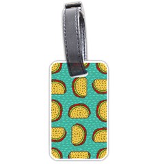 Taco Drawing Background Mexican Fast Food Pattern Luggage Tag (one Side) by Ket1n9