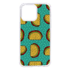 Taco Drawing Background Mexican Fast Food Pattern Iphone 14 Pro Max Tpu Uv Print Case by Ket1n9