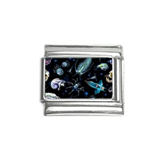 Colorful Abstract Pattern Consisting Glowing Lights Luminescent Images Marine Plankton Dark Backgrou Italian Charm (9mm) by Ket1n9