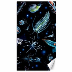 Colorful Abstract Pattern Consisting Glowing Lights Luminescent Images Marine Plankton Dark Backgrou Canvas 40  X 72  by Ket1n9