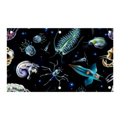 Colorful Abstract Pattern Consisting Glowing Lights Luminescent Images Marine Plankton Dark Backgrou Banner And Sign 5  X 3  by Ket1n9