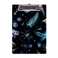 Colorful Abstract Pattern Consisting Glowing Lights Luminescent Images Marine Plankton Dark Backgrou A5 Acrylic Clipboard by Ket1n9